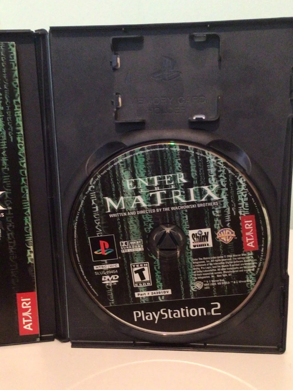 Sony Enter the Matrix PS2 Game - Black & Green Cover